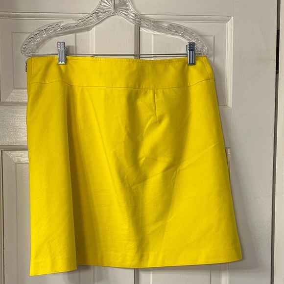 Ann Taylor Vibrant Yellow Mini Skirt - Picture 3 of 6